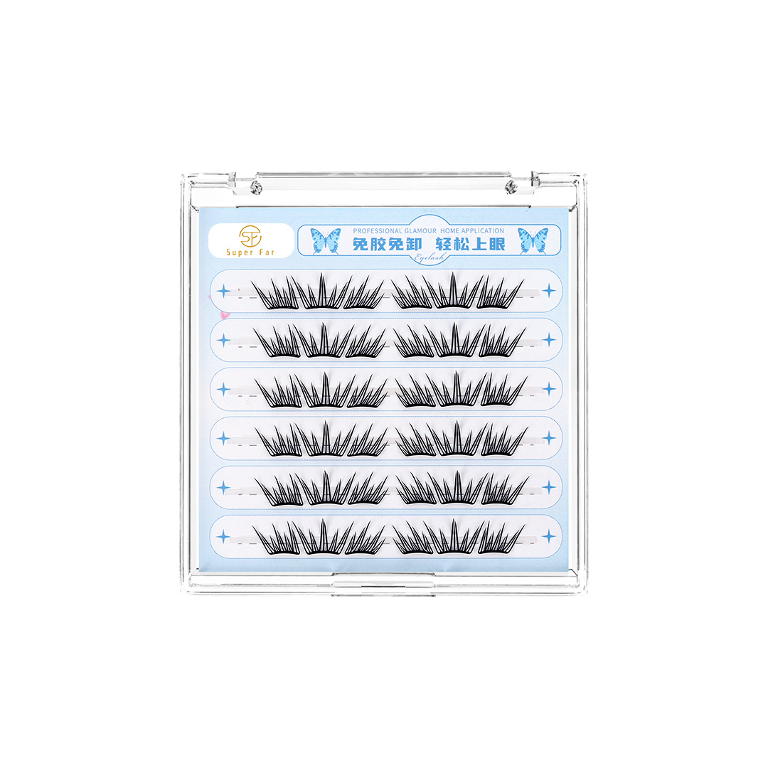6 rows pre-glued cluster lash//11 styles in popular